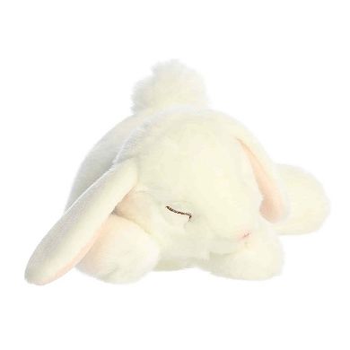 Aurora Medium White Realistic Stuffed Animal 12" Sleepy Bunny Miyoni