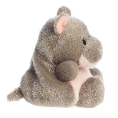 Aurora Mini Gray Adorable Stuffed Animal 5" Ham Pygmy Hippo Palm Pals
