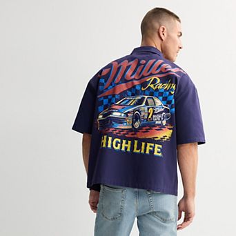 Men's Miller High Life Mechanic Short Sleeve Button-Down Shirt
