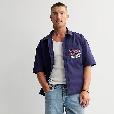 Men's Miller High Life Mechanic Short Sleeve Button-Down Shirt