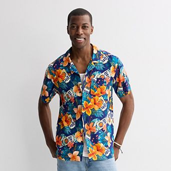 Men's Tropical Miller Lite Button-Up Shirt