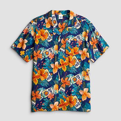 Men's Tropical Miller Lite Button-Up Shirt