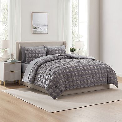 Nestl 7 Piece Modern Comforter Seersucker