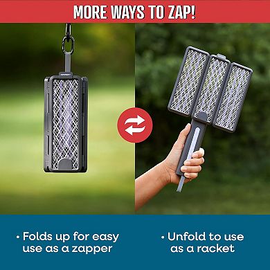 Flowtron Bug Zapper Racket 2-in-1 Functionality, Portable, 2100 Sq. Ft. Coverage