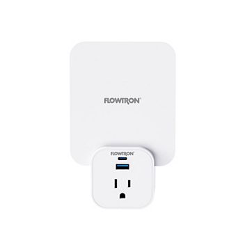 Flowtron Plug-in Fly Trap with Power Socket, USB Ports, Adhesive Boards for Easy Cleaning