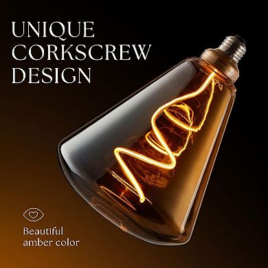 Next Glow Edison LED Bulb Vintage Diamond, Warm White, Dimmable E26 Decorative