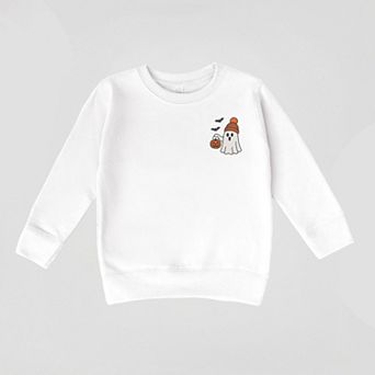 Embroidered Beanie Ghost - Toddler Graphic Sweatshirt