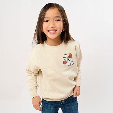 Embroidered Beanie Ghost - Youth Graphic Sweatshirt