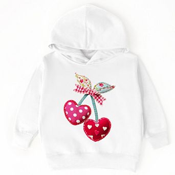 Cherry Hearts Patchwork Print - Toddler Hoodie