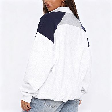 Women's Color Block Hoodie Oversized Long Sleeve Casual Pullover Sweatshirt