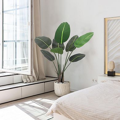 Artificial Palm Tree with 8 Trunks for Home Outdoor Decor