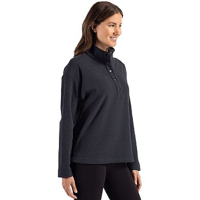 Cutter & Buck Hunts Point Textured Fleece Recycled Womens Snap Pullover