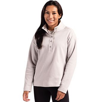 Cutter & Buck Hunts Point Textured Fleece Recycled Womens Snap Pullover
