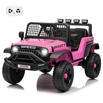 12V Kids Ride On Truck, Electric Car Toy with Extra Wide Seat & Legroom, Remote Control,3 Speeds