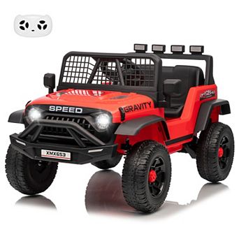 12V Kids Ride On Truck, Electric Car Toy with Extra Wide Seat & Legroom, Remote Control,3 Speeds