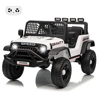 12V Kids Ride On Truck, Electric Car Toy with Extra Wide Seat & Legroom, Remote Control,3 Speeds