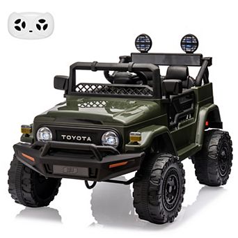 12V Licensed Toyota Kids Ride On Truck, Electric Car w/Remote Control, LED Lights,Music, Suspension