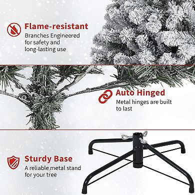 Christmas Tree, Prelit Christmas Tree for Holiday Decoration with Metal Stand