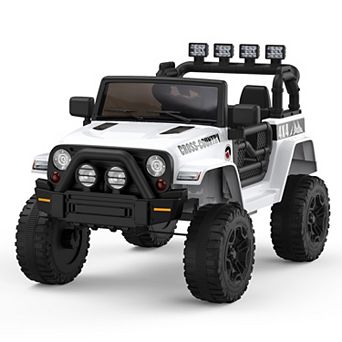 2-Seater 12V Ride On Truck for Kids w/Remote, LED Lights, MP3 Player, All-Terrain Wheels