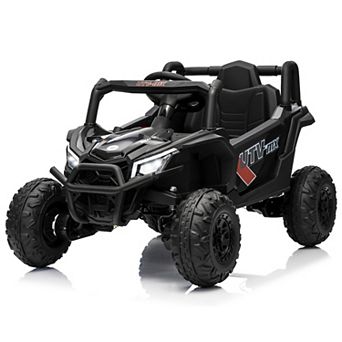 12V Kids Ride On UTV Truck with Remote, Switchable 4WD/2WD, Spring Suspension, EVA Tires, Lights
