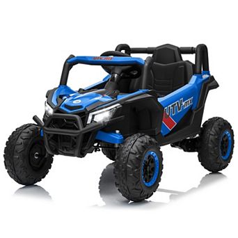 12V Kids Ride On UTV Truck with Remote, Switchable 4WD/2WD, Spring Suspension, EVA Tires, Lights