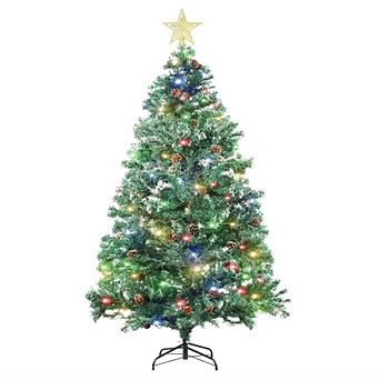 6.5FT Pre-Lit Artificial Christmas Tree
