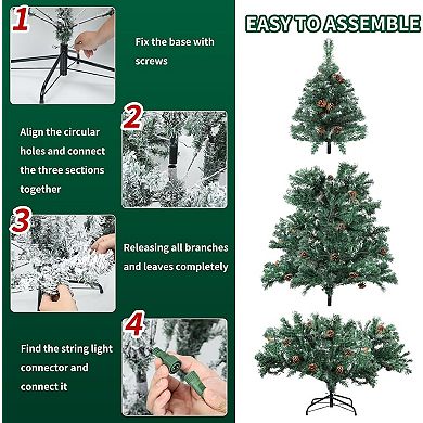 6.5FT Pre-Lit Artificial Christmas Tree