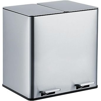 Stainless Steel 2-Compartment Trash Can​