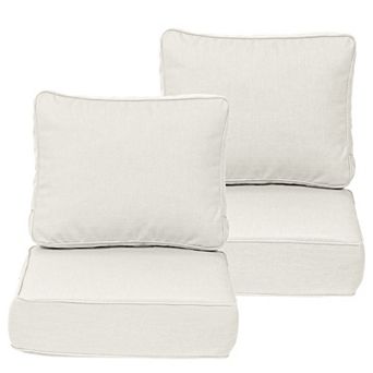 Aoodor 24x25x6'' Outdoor Deep Seat Cushion Set with spring, Sunbrella Fabric