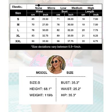 Womens Two Piece Swimsuits Ruffle Off Shoulder Flounce Crop Top Spaghetti Strap Swimwear Sets