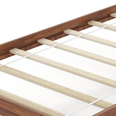 Twin/Full/Queen Size Wood Bed Frame with Headboard and Slat Support-Twin Size