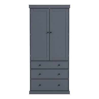 Whisen 77"H Farmhosue Pantry Storage Cabinet with 3 Adjustable Shelves, 8 Door Shelves and 3 Drawers