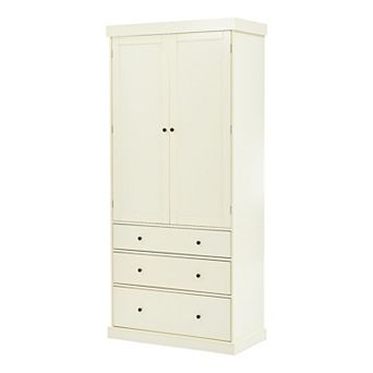 Whisen 77"H Farmhosue Pantry Storage Cabinet with 3 Adjustable Shelves, 8 Door Shelves and 3 Drawers