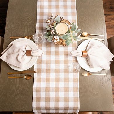 Gingham Checkered Tablecloth with Classic Square Pattern