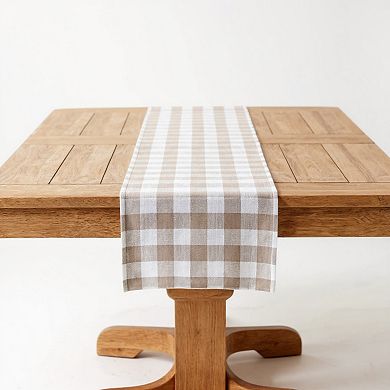 Gingham Checkered Tablecloth with Classic Square Pattern