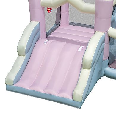 Kids Bounce House with Slide and 2 Boxing Columns for Parties No Blower Included