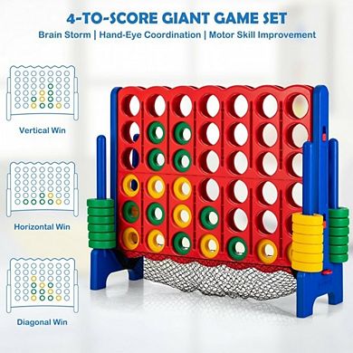 Blue 4-in-a-Row Giant Game Set with Net Storage