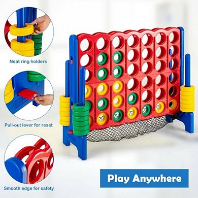 Blue 4-in-a-Row Giant Game Set with Net Storage