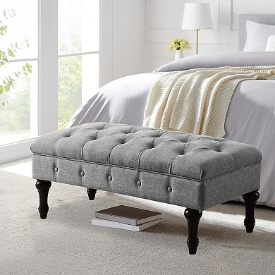 Vintage Tufted Bench