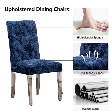 Modern Velvet Upholstery Dining Chair for Kitchen (Set of 2)