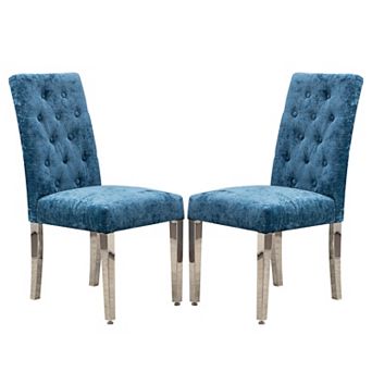 Modern Velvet Upholstery Dining Chair for Kitchen (Set of 2)