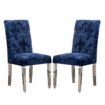 Modern Velvet Upholstery Dining Chair for Kitchen (Set of 2)