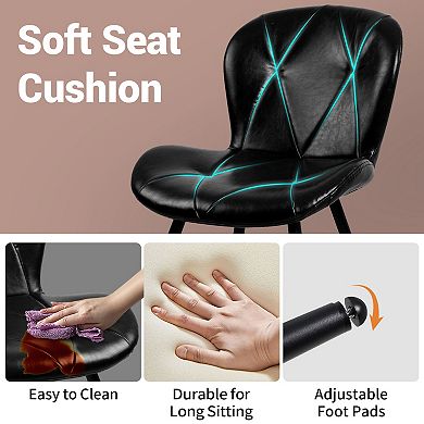 Upholstered Leather Dining Chair (Set of 2)