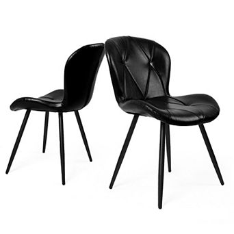 Upholstered Leather Dining Chair (Set of 2)