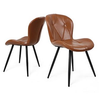Upholstered Leather Dining Chair (Set of 2)