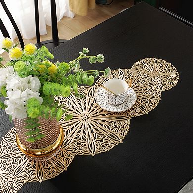 Decorative Floral Lace Table Mat with Layered Circular Design
