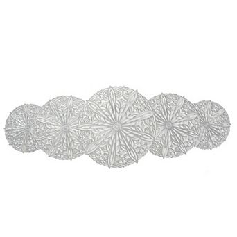 Decorative Floral Lace Table Mat with Layered Circular Design