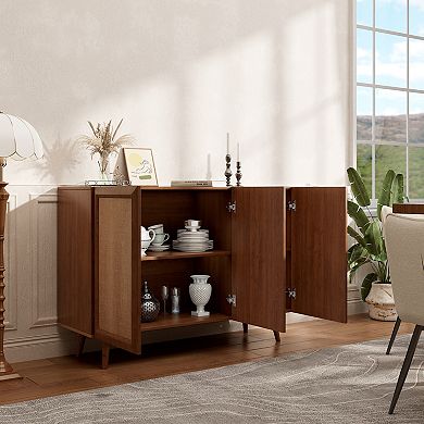 Storage Farmhouse Accent Buffet Sideboard Cabinet