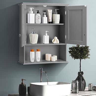 Wall-Mounted Bathroom Storage Cabinet - Grey