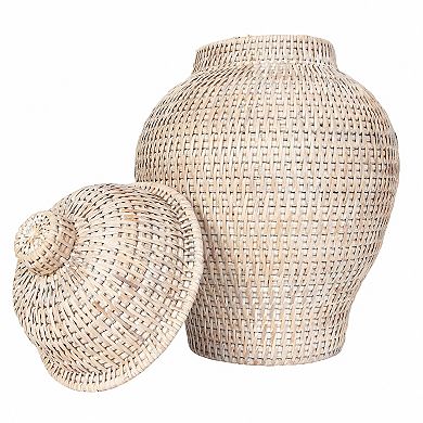 Saboga Home™ Rattan Ginger Jar